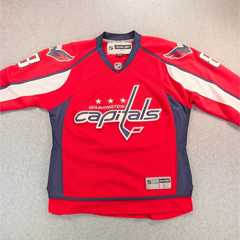 Reebok Washington Capitals Alex Ovechkin #8 NHL Jersey Mens Large Red 7185A